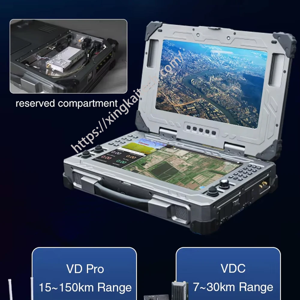 

Fixed Wing Quadcopter Flight Controller Ground Control Station With Touch Screen Remote Wireless HD Surveillance VTOL Video