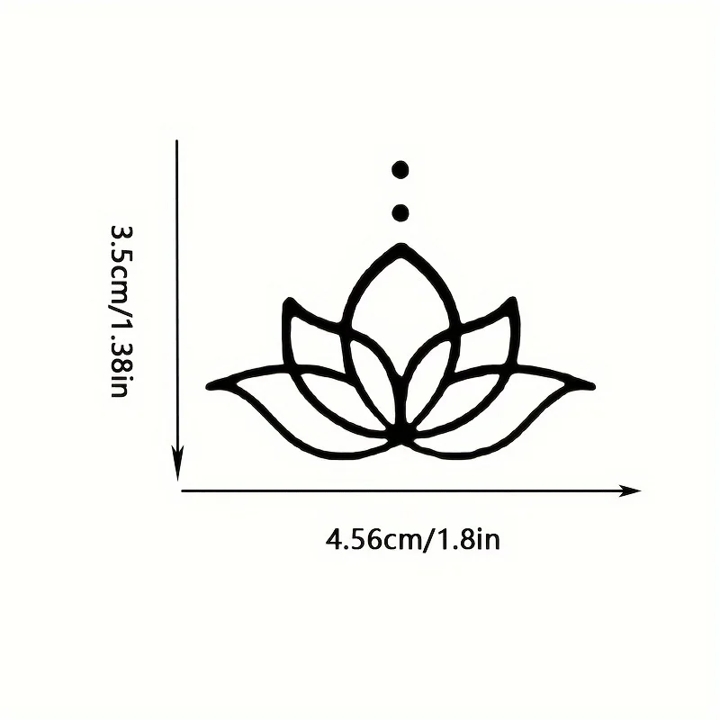 2pcs/sheet Lotus Flower Decal Mirror Sticker, Rearview Mirror Decal, Car Sticker, Vinyl Sticker