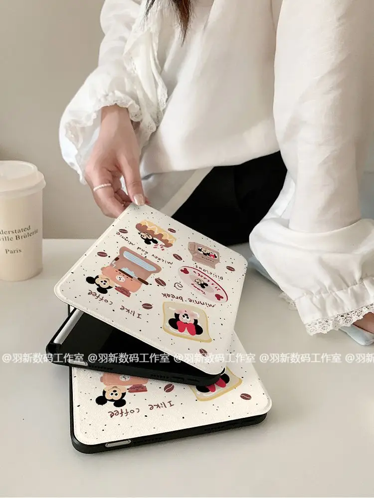 2024 New Mickey Tablet Case For iPad 2022 10th Gen 7th 8th 9th Mini 4 5 6 Air 3 4 5 6 13 Inch Pro 2021 Drop-Proof Acrylic Cover