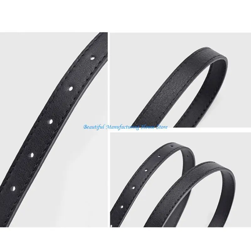 E56A حزام جينز رفيع للنساء المراهقات للجنسين حزام مقاوم للاهتراء لتزيين التنورة #3