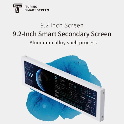 Imagen 2 del producto Pantalla secundaria USB IPS de 9,2 pulgadas TURZX 1920x462 pantalla inteligente No necesita interfaz de PH AIDA64 tipo C CPU GPU RAM Monitor de ordenador