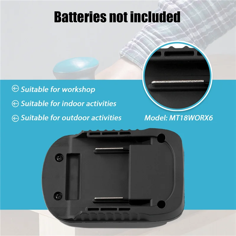 

J1UL1N For 18V BL Series Battery Conversion For WORX 20V 6PIN Lithium Battery Tool Converter Battery Adapter