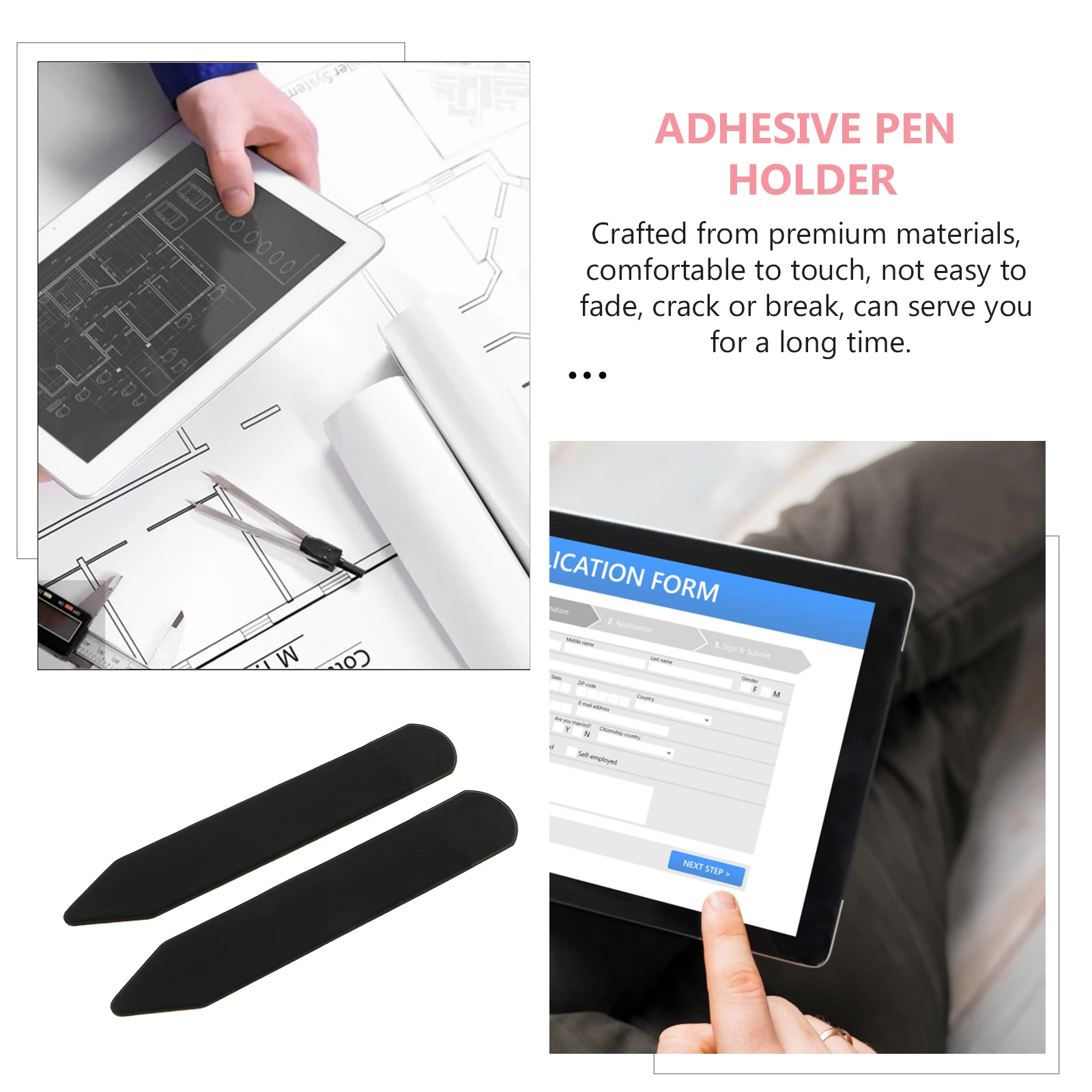 2Pcs Stylus Pen Sleeve Protective Pouch Adhesive Holder for Tablet Scratch Water Stain Prevention Stylish Elegant Pen Protector