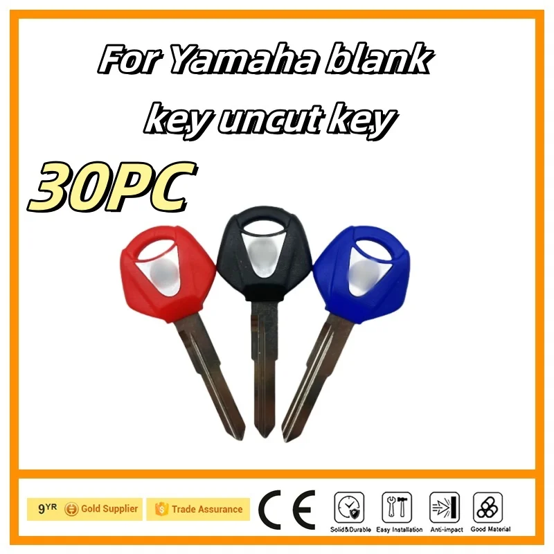 30pcfor yamaha R3 R15 R125 MT25 MT03 01 sr400 fz6r/6n XMAX Blank Key Motorcycle Replace Uncut Keys can be placed anti-theft chip