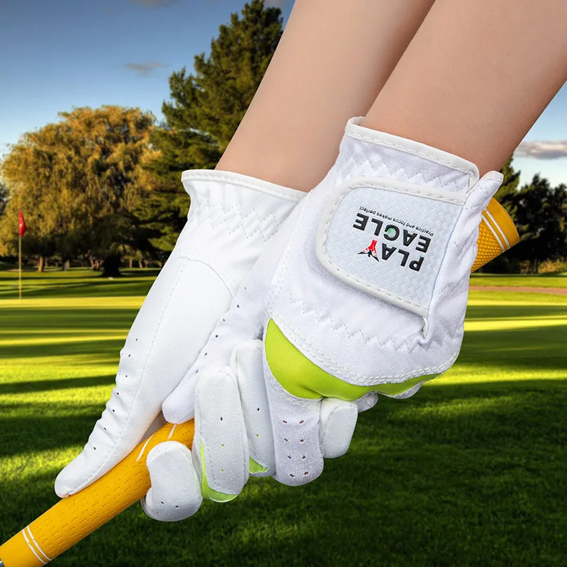 

PLAYEAGLE 1 Pcs Women's Golf Glove Left Hand Right Hand Micro Soft Fiber Breathable Golf Gloves for Women