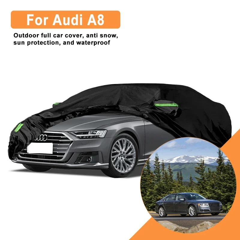 

For Audi A8 Car Full Cover - Outdoor Waterproof Snowproof Sunshade, Winter & Summer All Weather Auto Protection Accessories