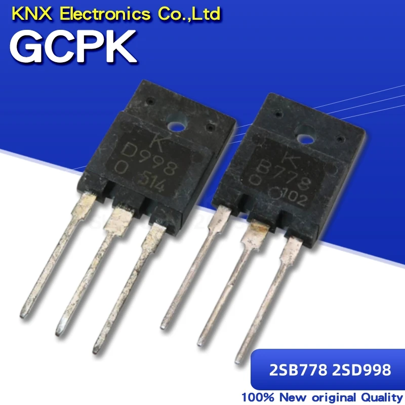 10pcs 2SB778 2SD998 TO-3PF (5pcs B778 + 5pcs D998 ) TO-3P