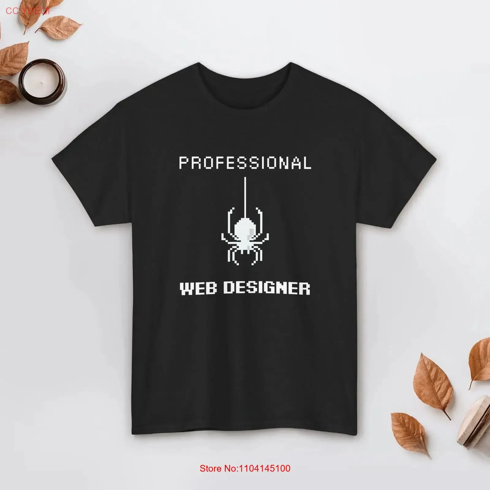 Professional Web Designer T Shirt Funny Developer Pixel Spider Coding Programmer  vintage Washed Soft Top For Everyday Wear