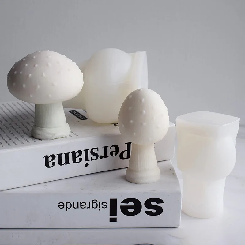 3D Mushroom Silicone Mold Handmade Creative Mushroom Candle Plaster Soap Molds Chocolate Decoration Baking Tools Gifts