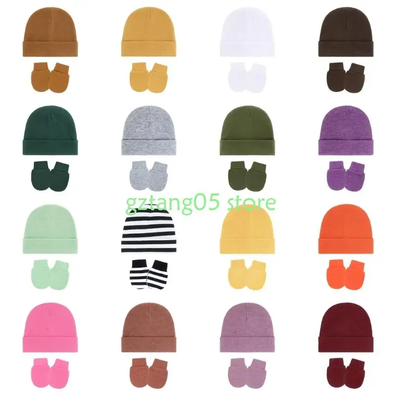 

57EE, 1 комплект, детская больничная шапочка, шапочка для кормления и варежки, удобная ткань, простой дизайн, для чувствительной