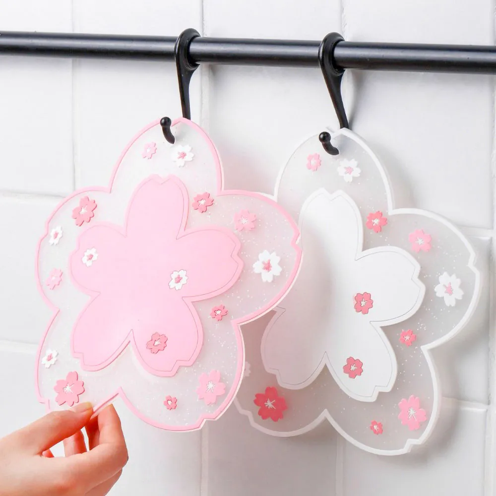 Cherry Blossom Silicone Cup Coaster Non-Slip Heat Insulation Mat for Coffee Tea Mug Cute Desktop Decorate Kitchen Table Placemat 3