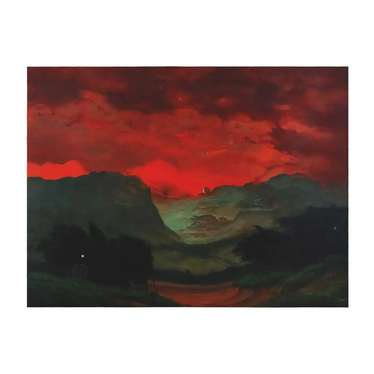 

Untitled (Red Sky) by Zdzislaw Beksinski Throw Blanket Heavy Winter beds funny gift For Sofa Thin Blankets