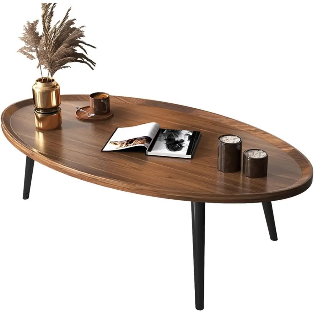 

Rustic Nesting Tables, Oval Coffee Table, Industrial Style, Suitable for Home, Office, and Outdoor Spaces (Color: Brown, Size: 8