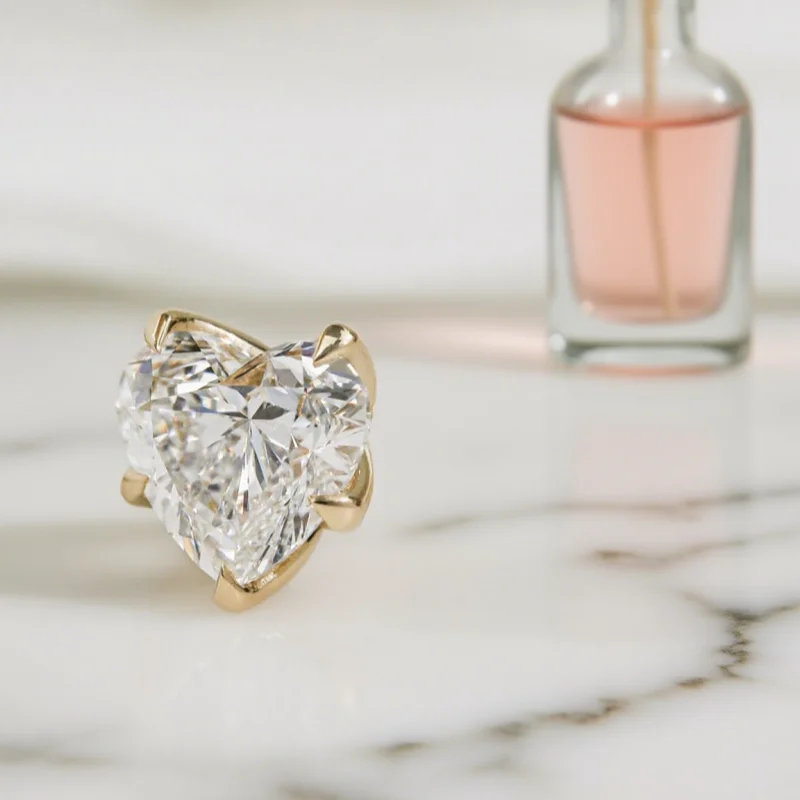 

Solid 925 Sterling Silver Moissanite Ring Heart Cut 5-Prongs Ring Pendant Necklace D Color VVS1 With GRA For Women Wedding Gifts