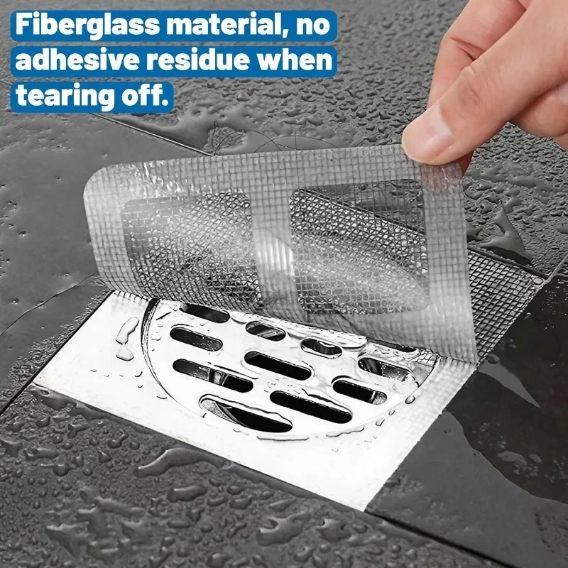 200x Disposable Shower Drain Hair Catcher Mesh Shower Drain Covers Floor Sink Strainer Filter Hair Stopper For Bathroom Kitchen