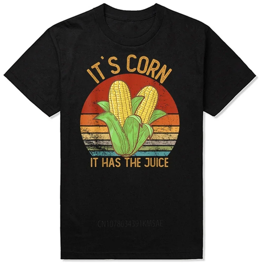 

Кроп-топ для любителей кукурузы It's Corn Has the Juice, модная футболка с круглым вырезом и коротким рукавом, базовая одежда