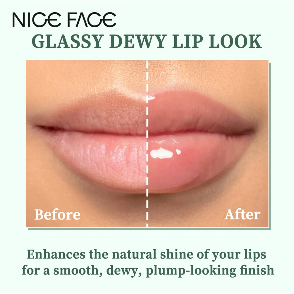 NICEFACE Renewing Dew Lip Serum Moisturizing Locking Hydrating Glossy Smooth Lip Treatment Lip Care Nourishing Makeup Lip Balm