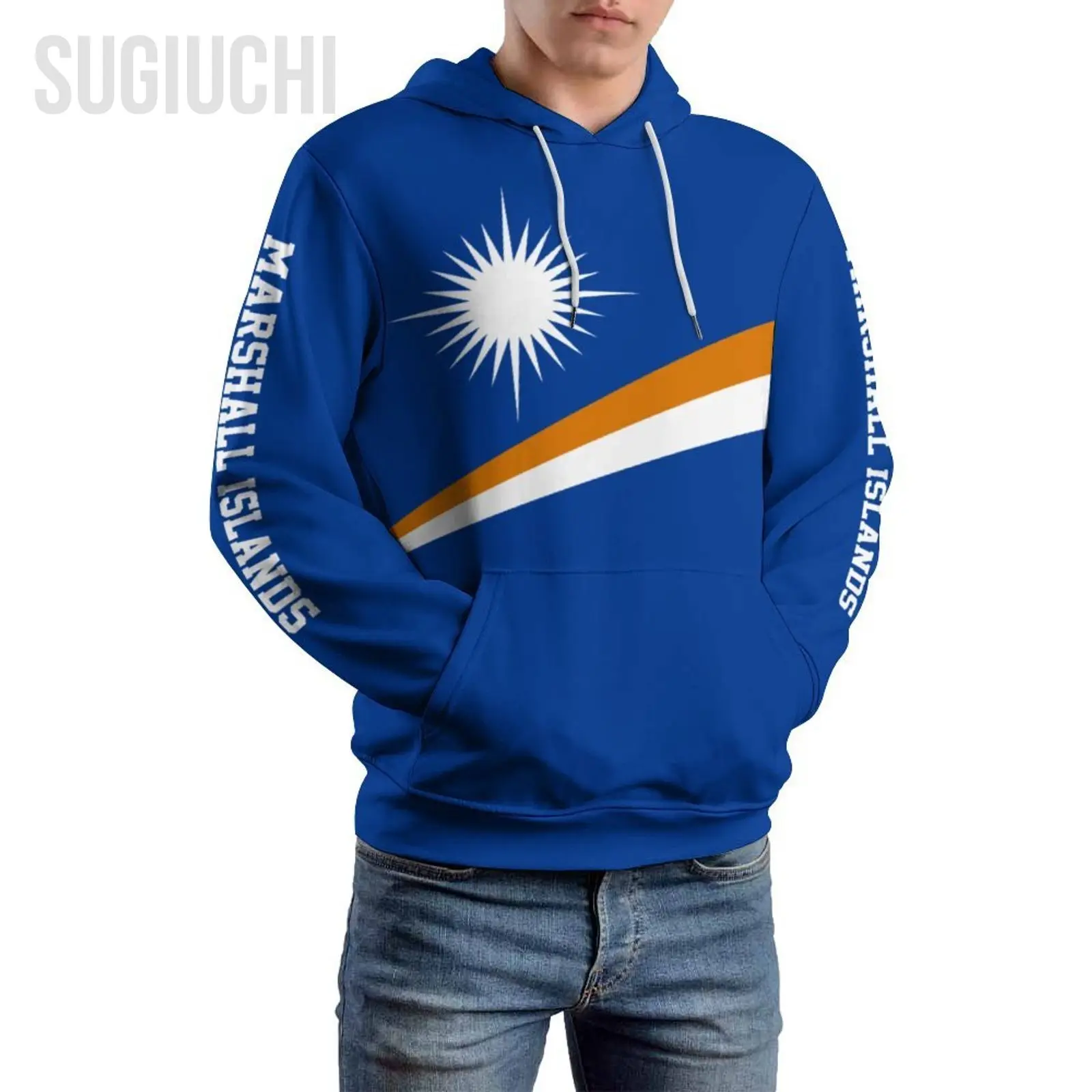 

Unisex 3D Hoodie Marshall Islands Flag Men Women Polyester Harajuku Sweatshirt Pullover Hoodies Casual Cool