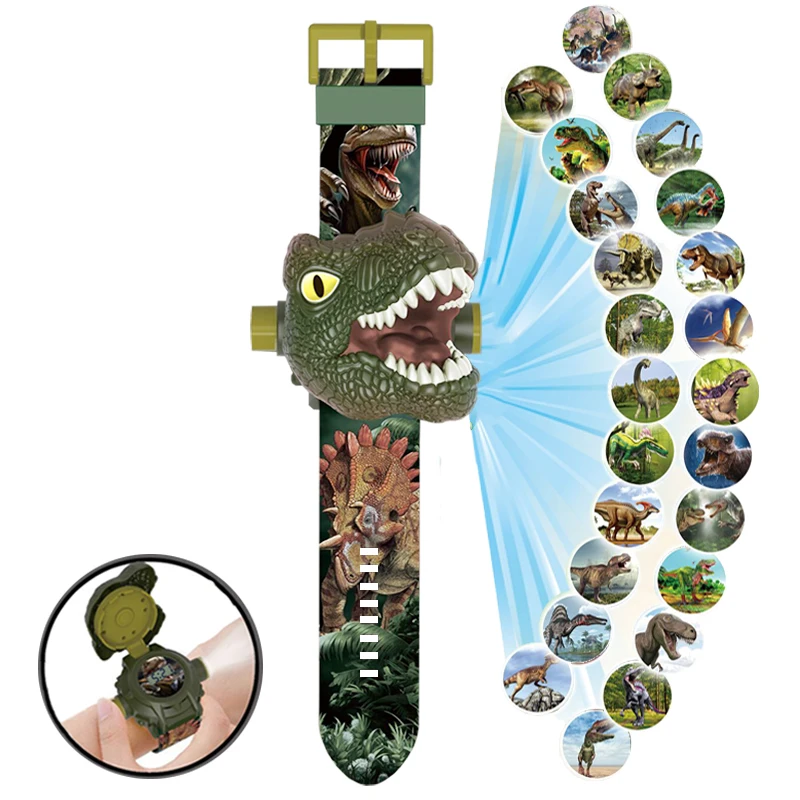 

Children'S Watch Projection Dinosaur Toys Tyrannosaurus Rex Triceratops Boys And Girls Electronic Watch Gifts For Primary School