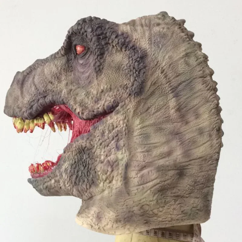 Dinosaur Party Mask Dinosaur Toys Head Open Mouth Latex Horror Dinosaur Headgear Masque Velociraptor Latex Headgear