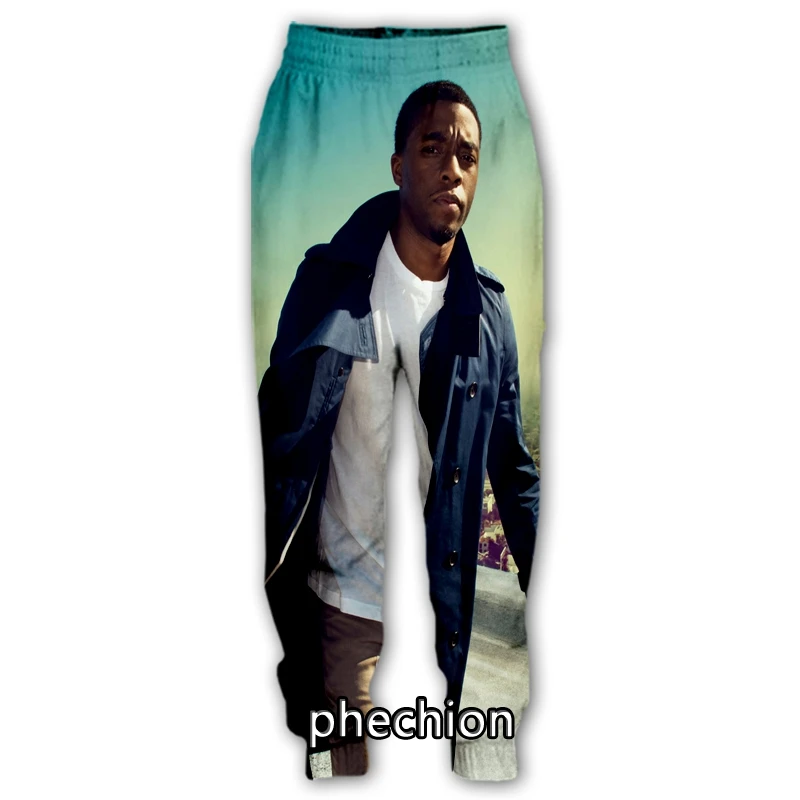 

phechion New Men/Women Chadwick Boseman 3D Printed Casual Pants Fashion Streetwear Men Loose Sporting Long Trousers F261