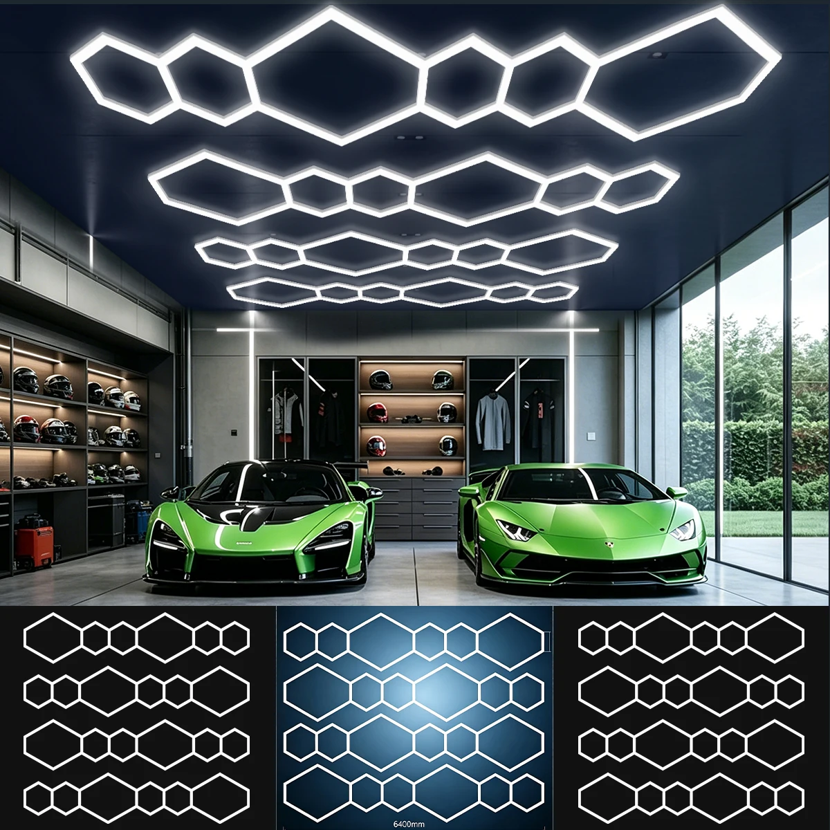 220V LED Garage Light 6500K Cool White Splicing Tube Light Easy Installation No Adapter LED Shop Light for Workshop Basement Car
