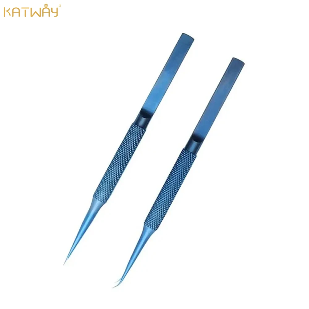 

KATWAY 1PC Titanium Alloy Fingerprint Flying Wire Tweezers 0.15mm Fine Tip Curved or Straight Tip Phone Repair HH-AA112