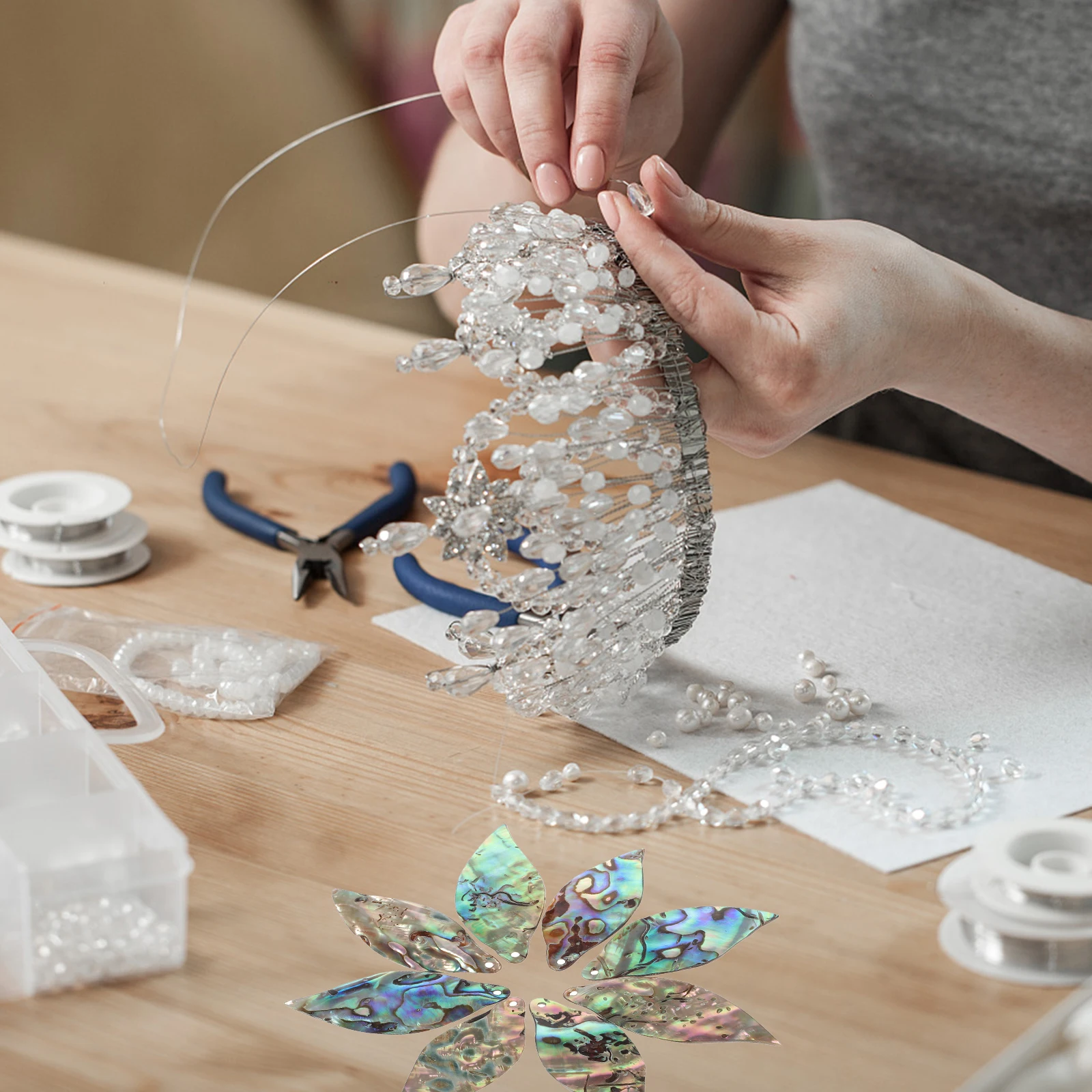 

8 шт., ювелирные изделия из ракушек морского ушка, аксессуары, подвески в форме листа, сделай сам, красочные ожерелья, принадлежности для девочек, вечерние костюмы, украшение