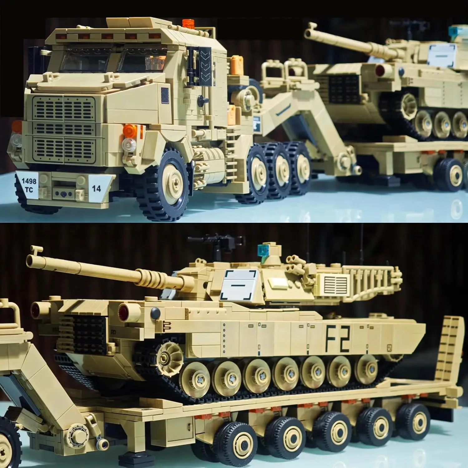 Zestaw klocków konstrukcyjnych Premium Military Vehicle, 3482 elementy, zestaw klocków w różnych kolorach, idealny prezent dla kolekcjonerów i entuzjastów.