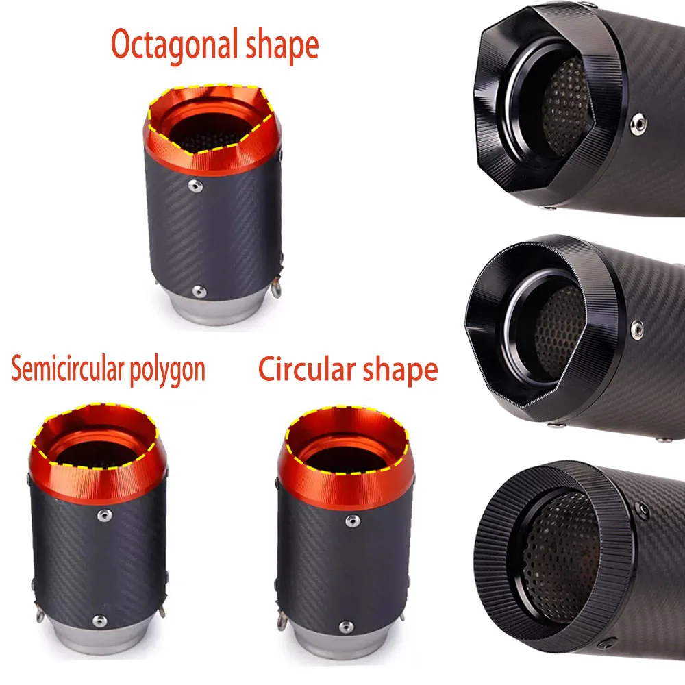 

51mm/60mm Universal Motorcycle GP Exhaust Austin Racing Carbon Fiber for Yamaha Kawasaki z900 R6 S1000RR S1000XR Escape Muffler