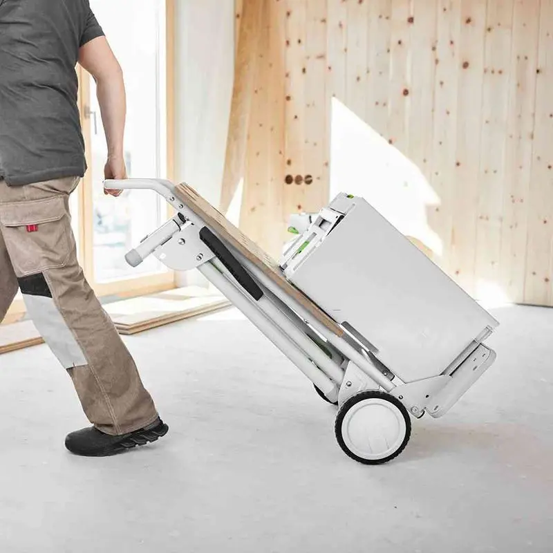 Multifunctional folding workbench woodworking tool table transporter