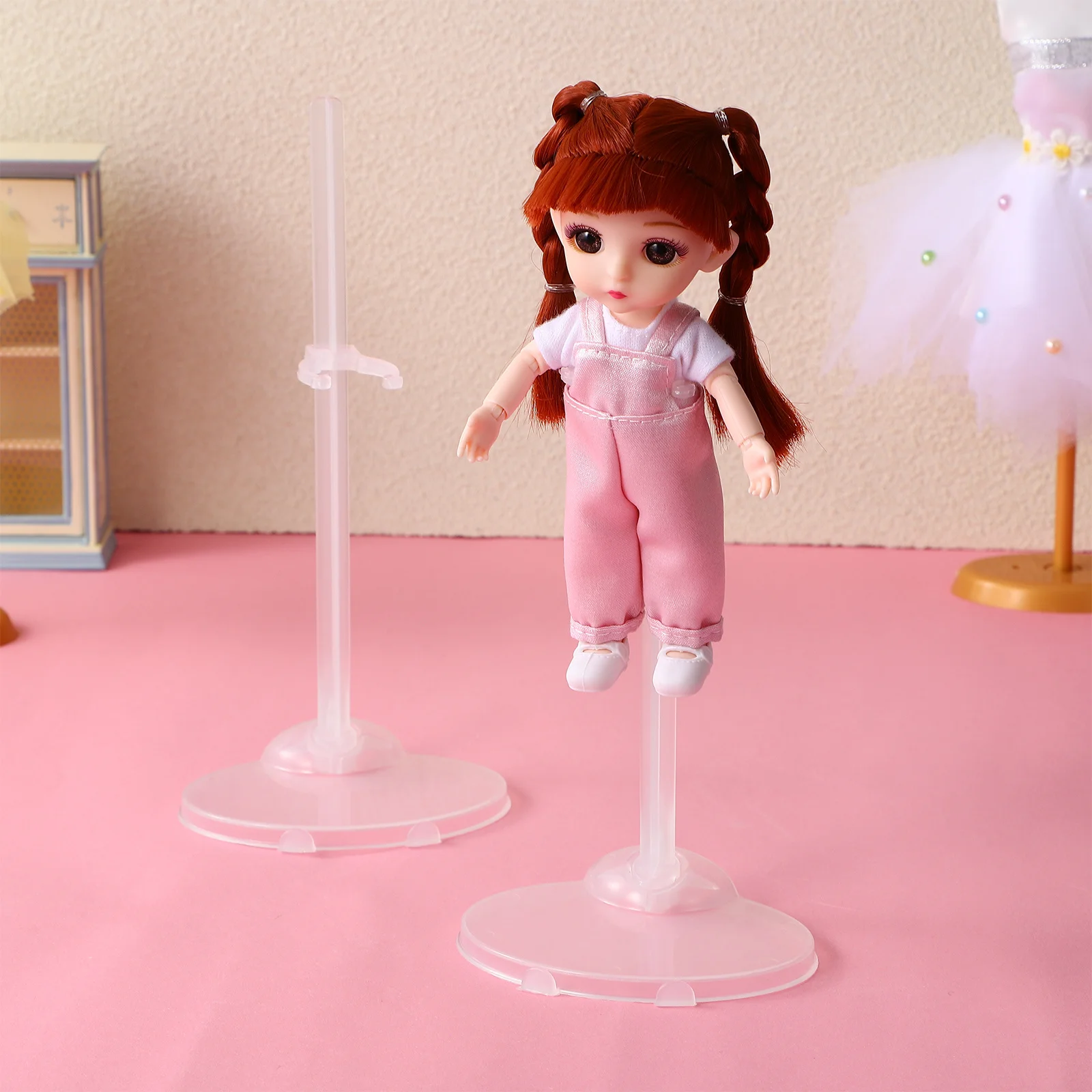 

4 pcs Clear Waist Support Stands For Display Storage Heavy Duty Transparent Action Figure Holder Racks Brackets Organizers