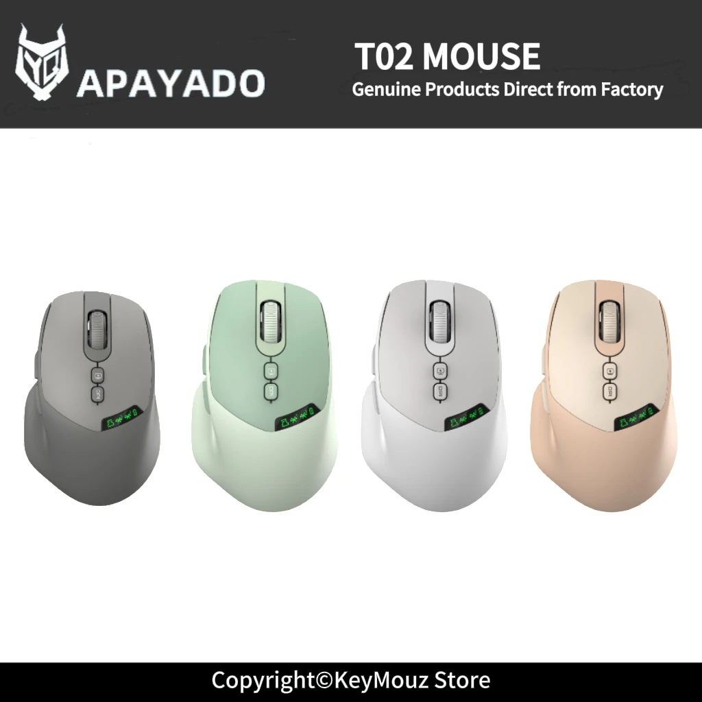 T02 Portable Bluetooth Mouse 2.4G with Privacy Screen One Click Desktop Dual Mode Rechargeable 500mAh Battery for Windows Mac An
