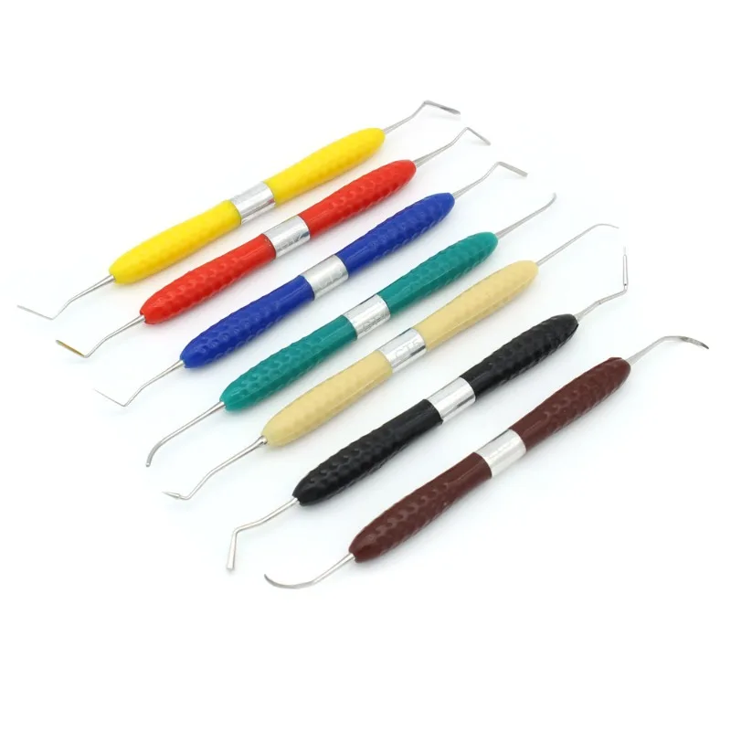 

7Pcs/Set Dental Resin Filler Aesthetic Restoration Tool Silicone Handle For Resin Knife Plastic Dresser Dentistry Tool Instrumen