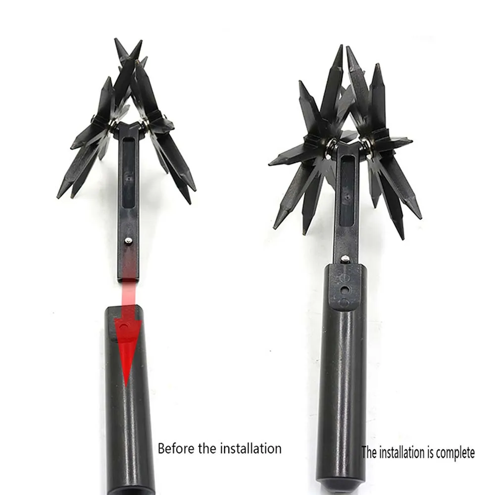 2-in-1 Rotary Cultivator Tool Garden Scarifier Artifact Effective Soil Turning Tool Rotary Tiller Manual Aerators Transplant