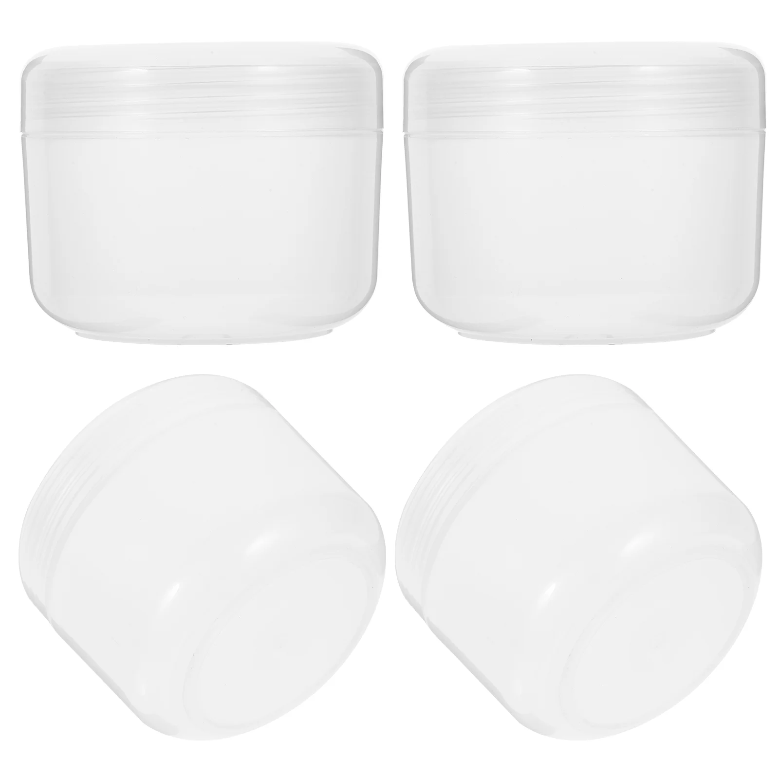 4 Pcs Bottled Cosmetics Travel Jars Cream Bag Small with Lids for Pp Containers Makeup Sample Body Scrub