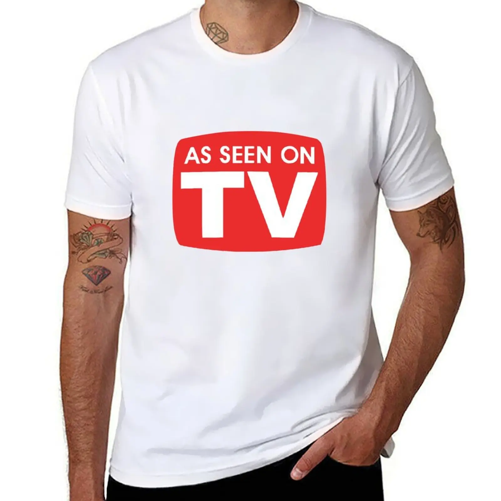 

As seen on TV emblem T-Shirt men t shirt cotton 100% man t shirt heavy cotton T-Shirt