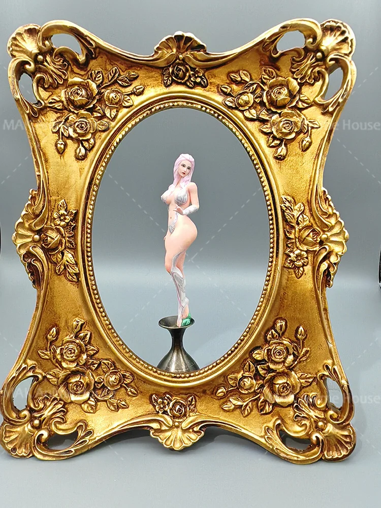 

Exquisite Facial Painted 1/64 1/43 1/18 Pink And White Haired Goddess Figure Hyperrealism Model Scene Creative Toys