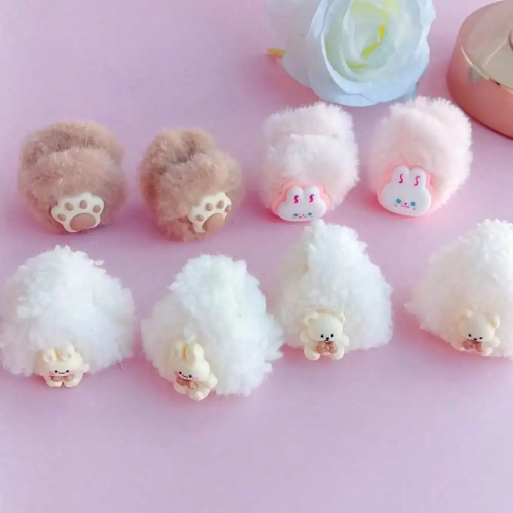 

3Pc winter new fluffy cute rabbit plush hair accessories
