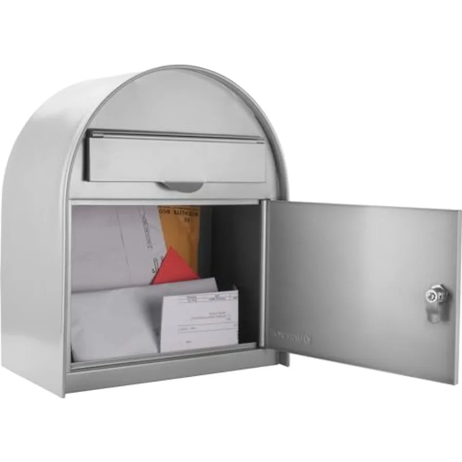 

Wall Mount Drop Box with Key Lock Locking Mail Suggestion or Payment Box for Home Office Classroom or Business Use - Mailbox -