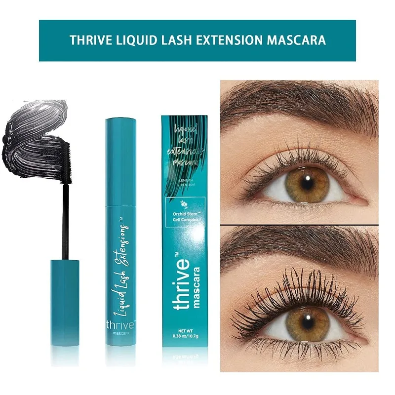 Thrive Causemetics-Mascara pour femme, cils allongés, cils noirs naturels imperméables, longue durée