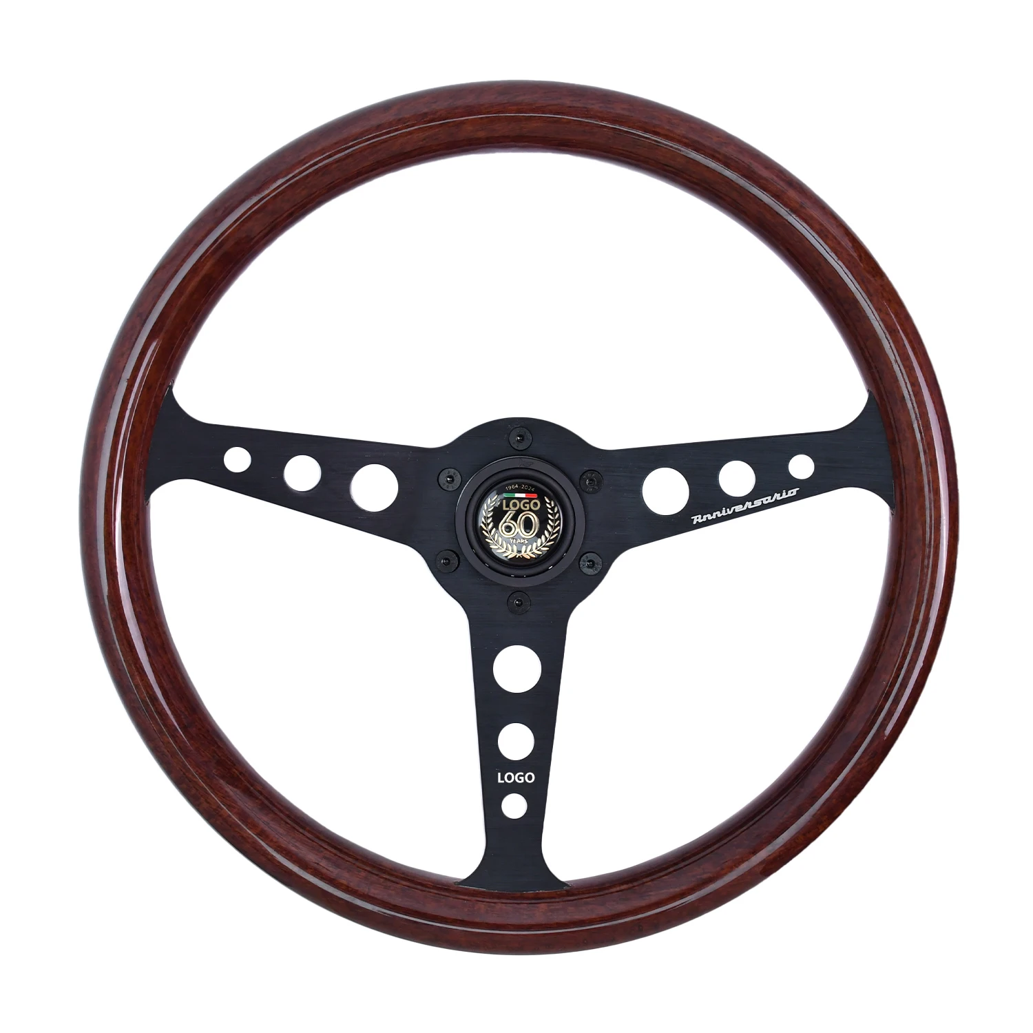 

350mm 14 inch microfiber suede leather 60th anniversary sports steering wheel