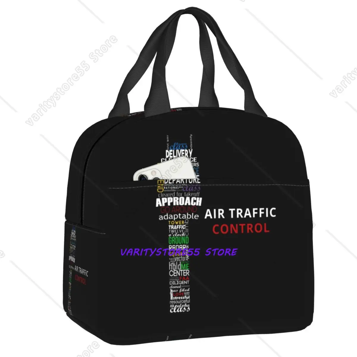 Custom Supermarine Spitfire Insulated Lunch Tote Bag Fighter Pilot Aircraft Airplane Plane Portable Cooler Thermal Bento Box