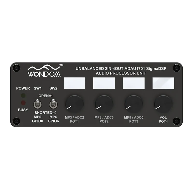 ADAU1701 2.1 4.0 DSP Digital Signal Processing Preamp 2-in 4-out Tone Board Digital Crossover Adjustment 24 Bit 48KHz Two Freque