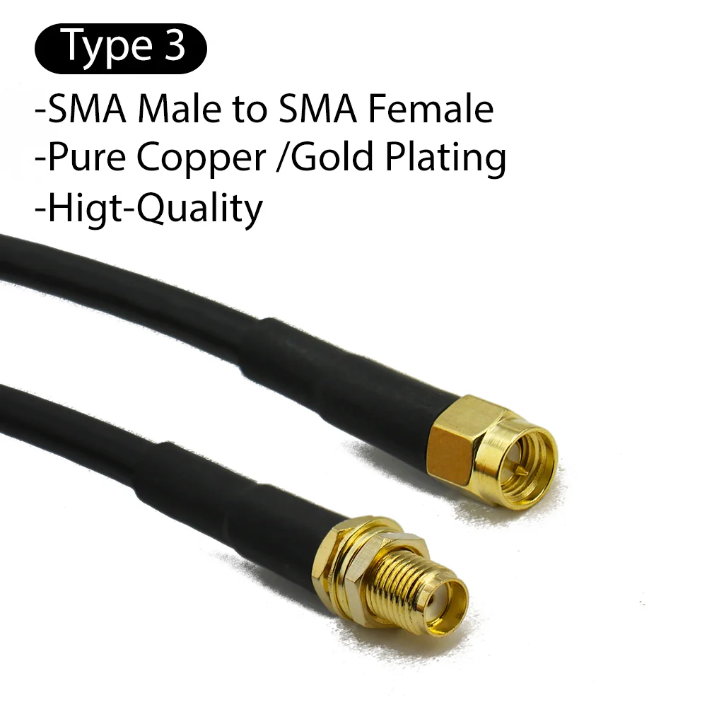RG58 SMA Male naar SMA Female 50ohm Coaxkabel Laag verlies RF Coax Assembly WiFi Antenne Verlengkabel Connector Adapter Pigtail