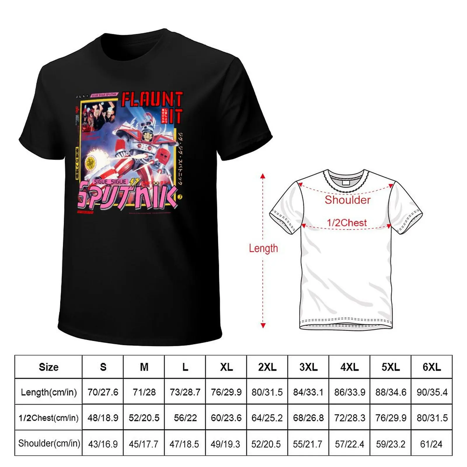 Sigue Sigue Sputnik - Flaunted T-Shirt Big and Tall Solid Color T-Shirt