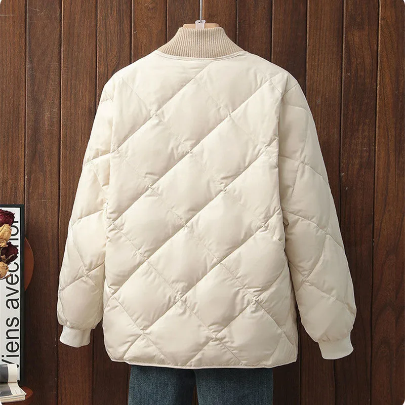 2024 New Autumn Winter Cotton Jacket Women Fashion Lightweight Soft Cotton Coat Cold Proof Warm Casual Outerwear Parka Female