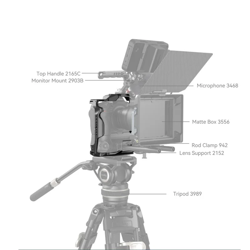 Smallrigケージ-キュービックカメラケージ,8カメラケージキット,MB-N12バッテリーグリップ付き3982 3940 3941 3942