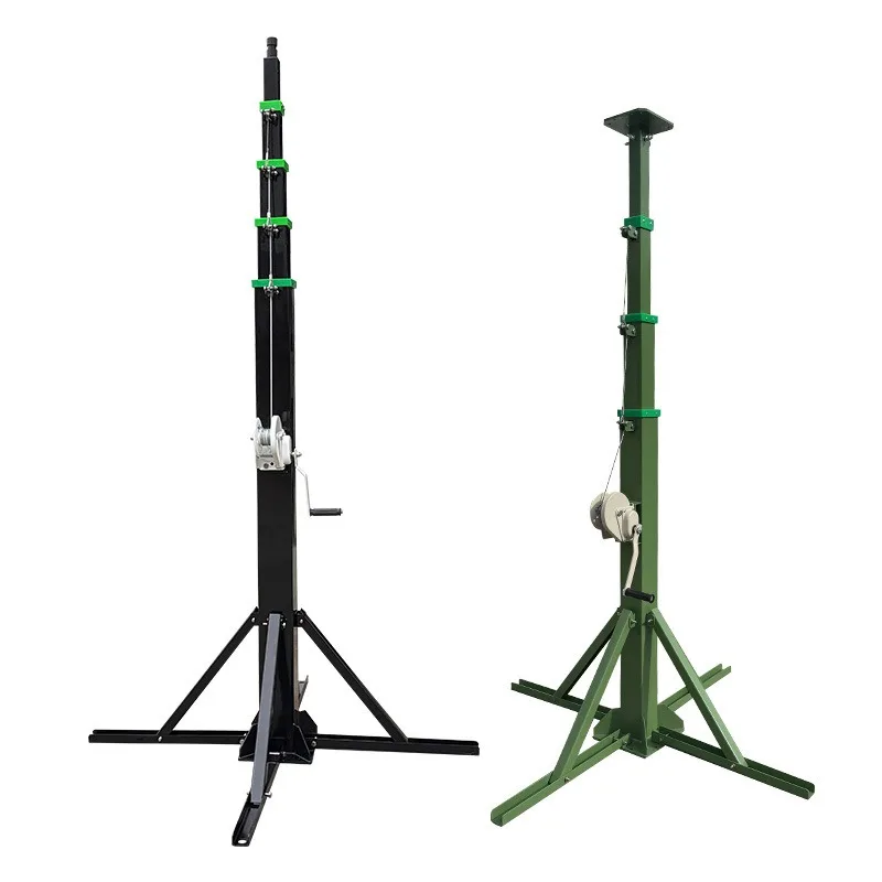 Manual lifting mast 4 meters 5 meters 6 meters multi-stage telescopic lighting pole