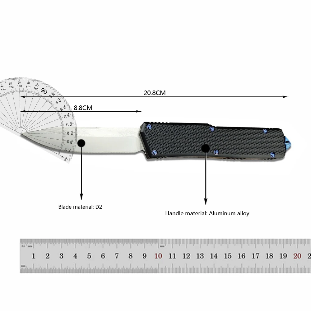 MICR CobraTec Pocket Knife Folding Knife D2 Blade Aluminum Alloy Military Tactical Knives Outdoor Hunting EDC tool